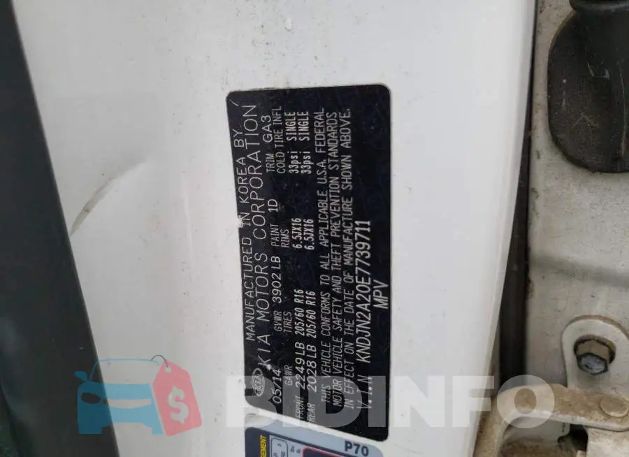 KNDJN2A20E7739711 Photo# 12
