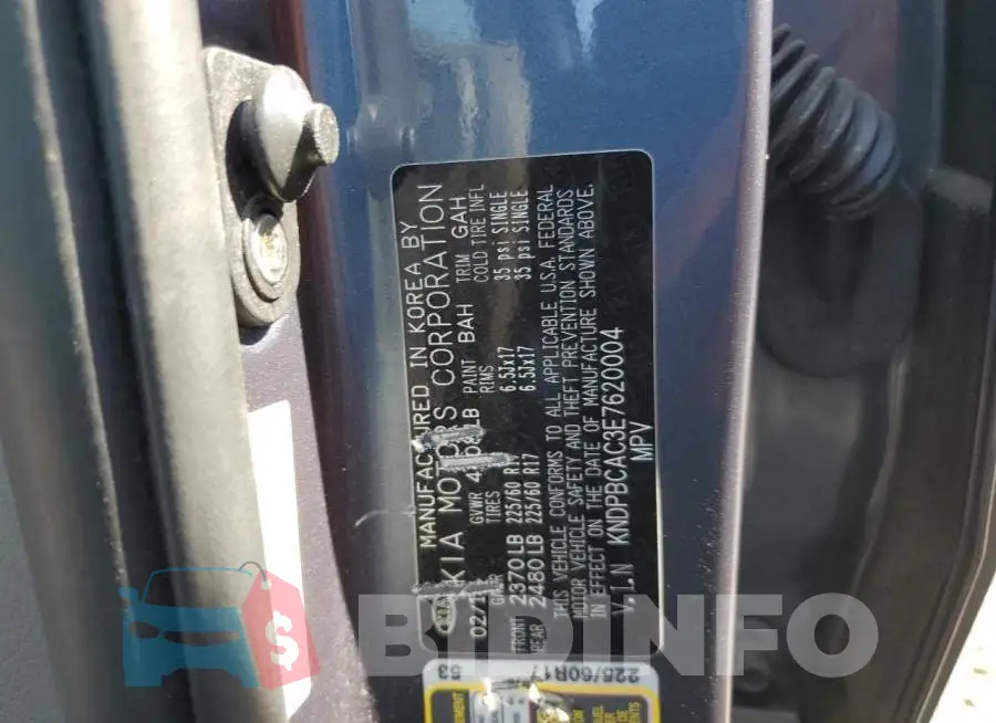 KNDPBCAC3E7620004 Photo# 12