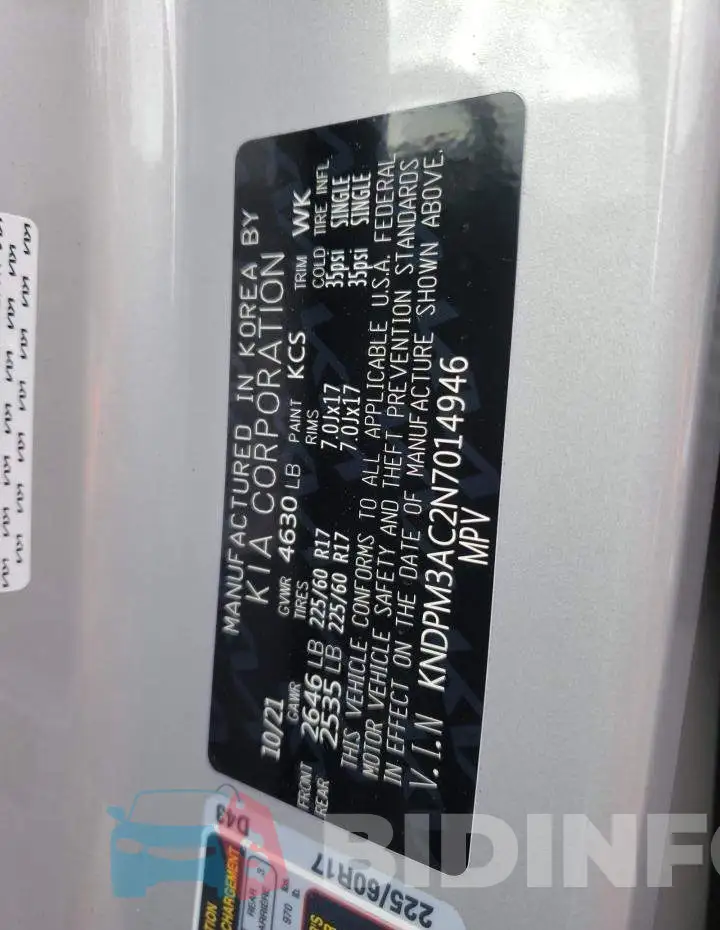 KNDPM3AC2N7014946 Photo# 10