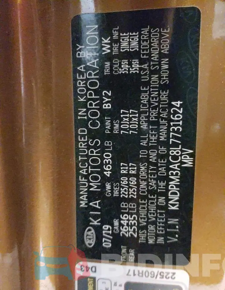 KNDPM3AC8L7731624 Photo# 13