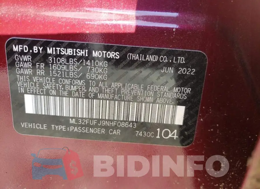 ML32FUFJ9NHF08643 Photo# 12