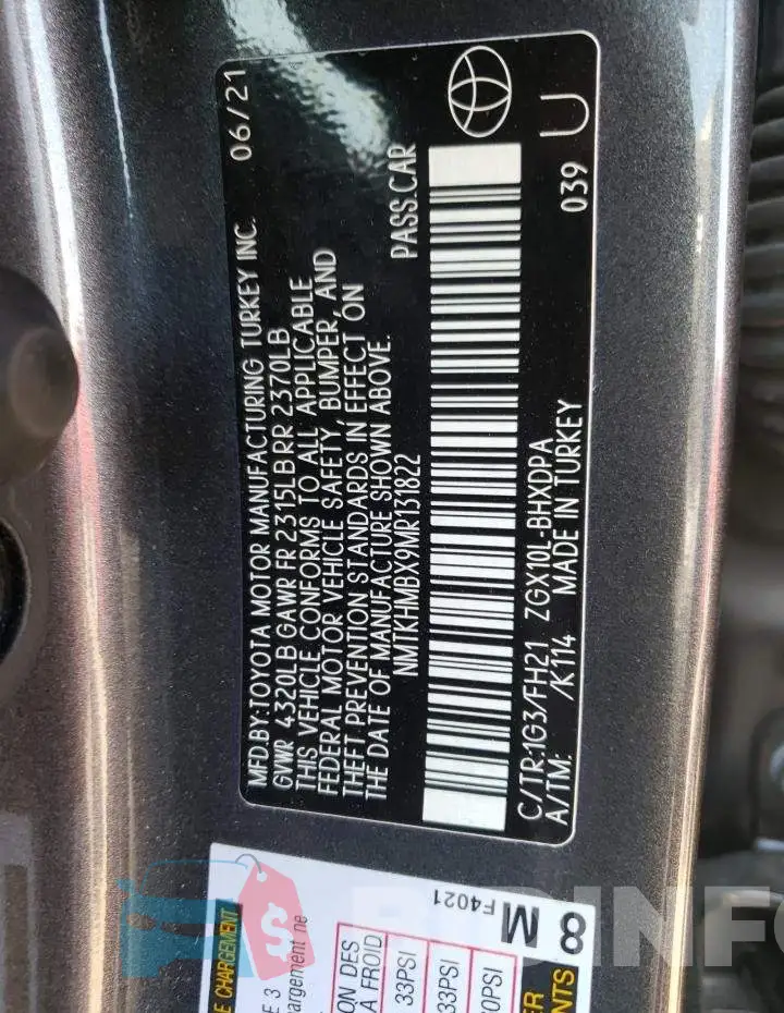 NMTKHMBX9MR131822 Photo# 12