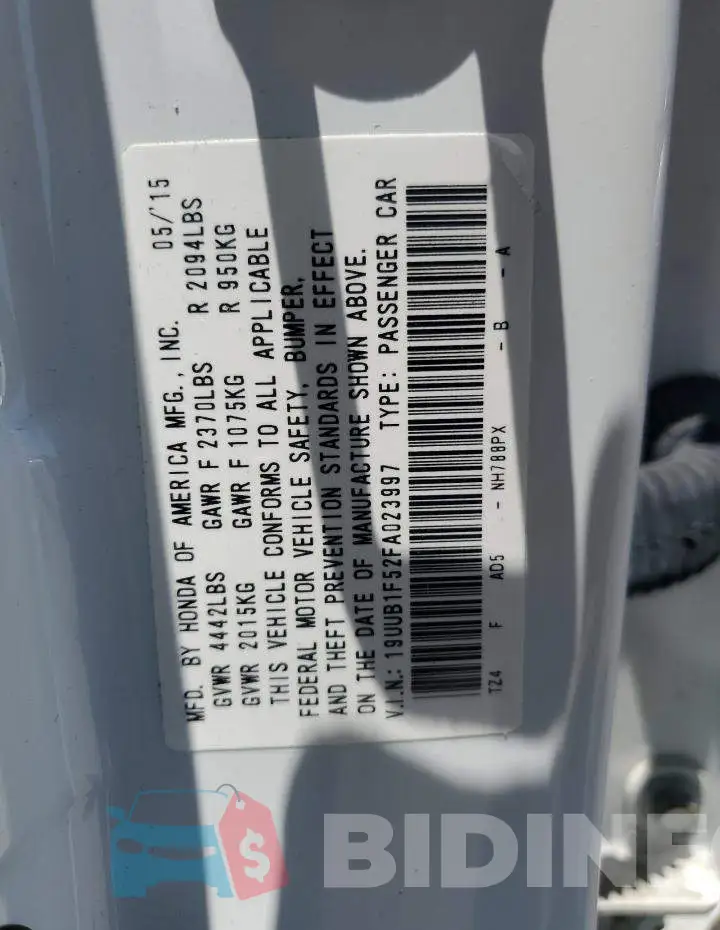 19UUB1F52FA023997 Photo# 12