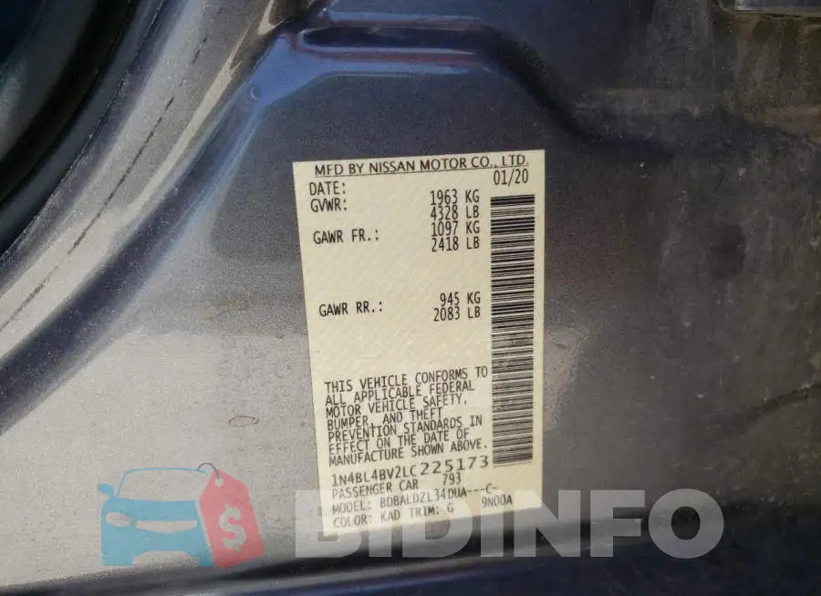 1N4BL4BV2LC225173 Photo# 12