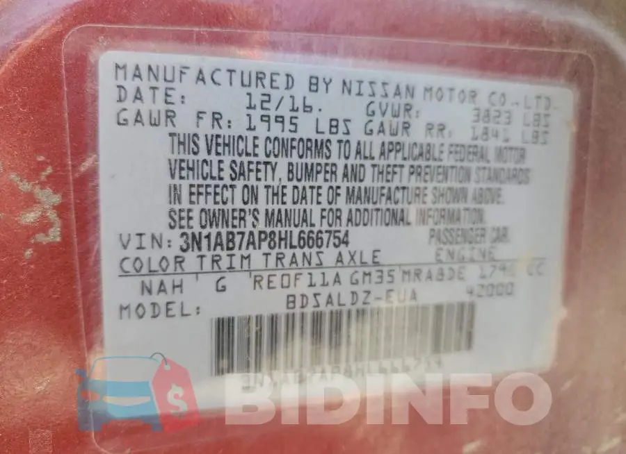 3N1AB7AP8HL666754 Photo# 13