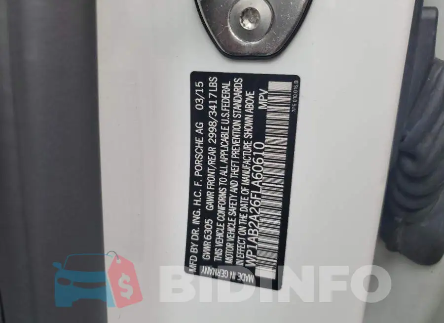 WP1AB2A26FLA60610 Photo# 12