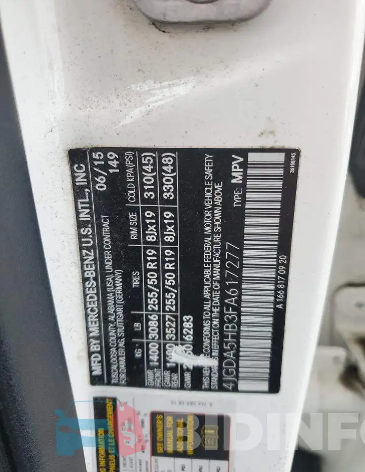 4JGDA5HB3FA617277 Photo# 13