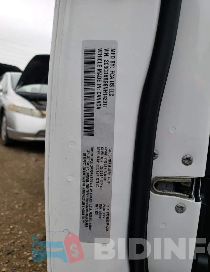 2C3CDXBG6NH142011 Photo# 12