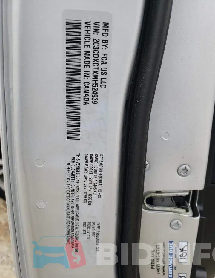 2C3CDXCTXMH524939 Photo# 12