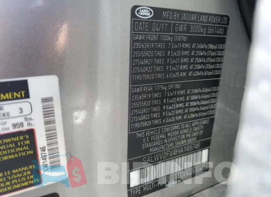 SALWV2FV4HA149746 Photo# 12