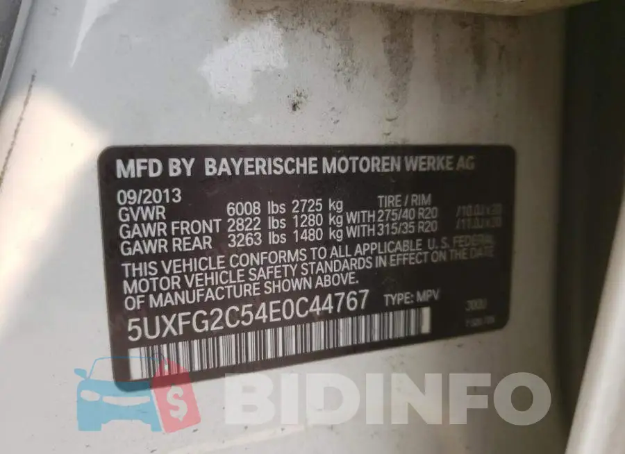 5UXFG2C54E0C44767 Photo# 12