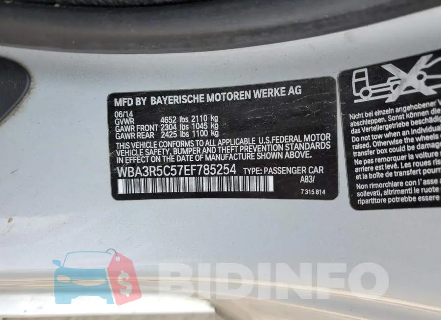 WBA3R5C57EF785254 Photo# 12
