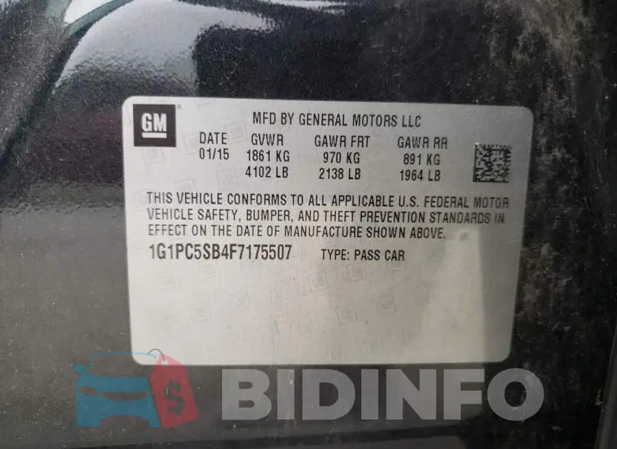 1G1PC5SB4F7175507 Photo# 12