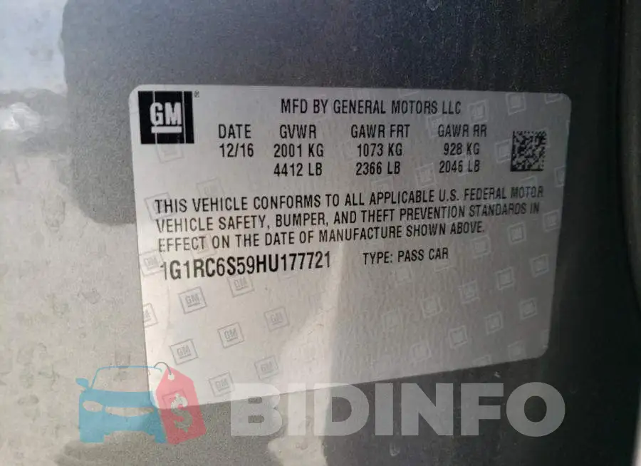 1G1RC6S59HU177721 Photo# 12