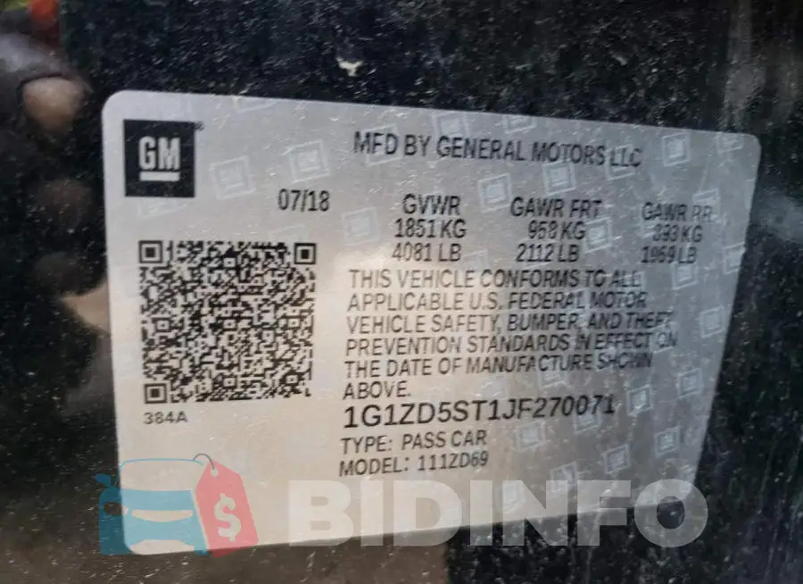1G1ZD5ST1JF270071 Photo# 12
