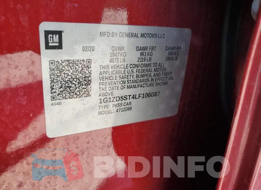 1G1ZD5ST4LF106087 Photo# 12