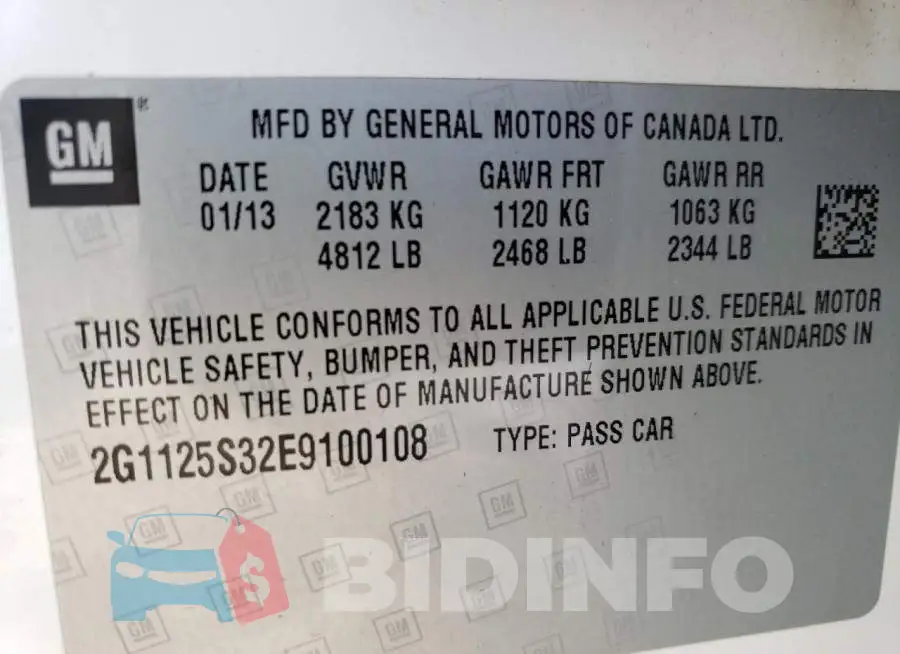 2G1125S32E9100108 Photo# 12