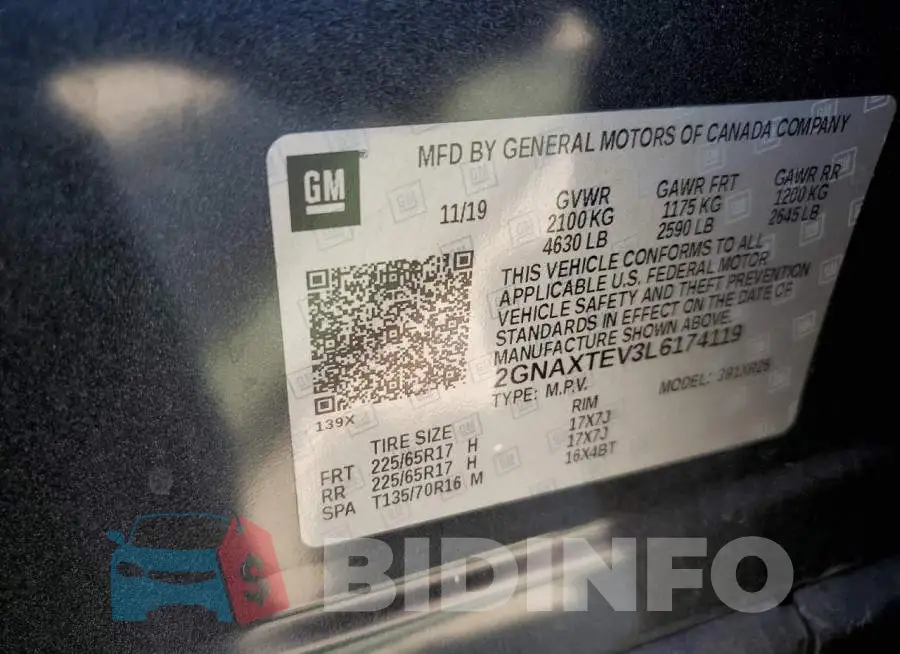 2GNAXTEV3L6174119 Photo# 13