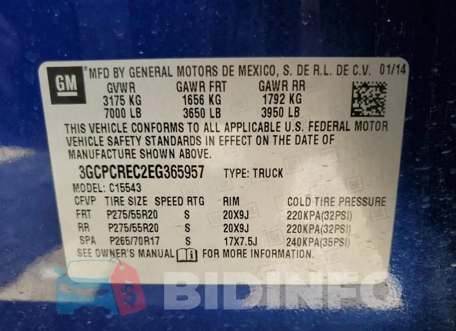 3GCPCREC2EG365957 Photo# 12