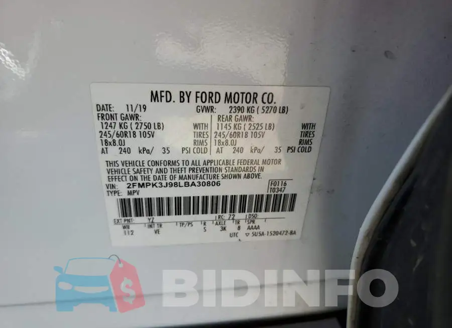 2FMPK3J98LBA30806 Photo# 13