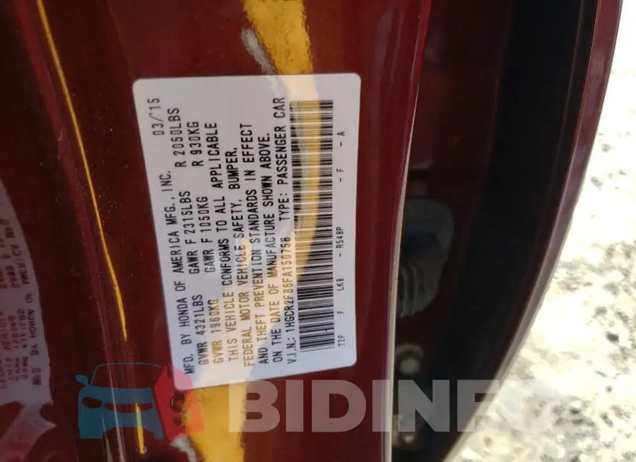 1HGCR2F86FA150758 Photo# 12