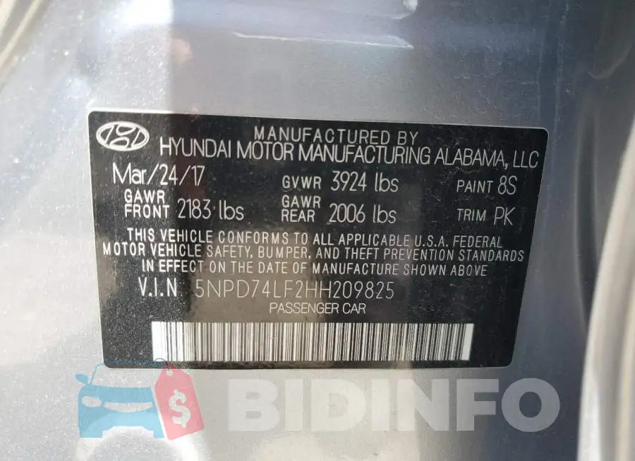 5NPD74LF2HH209825 Photo# 12