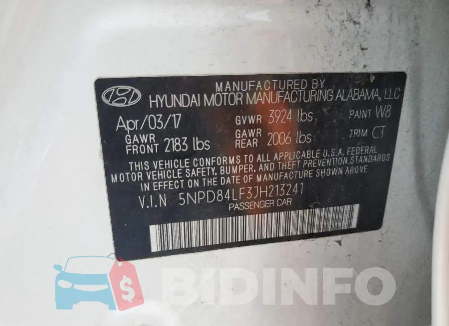 5NPD84LF3JH213241 Photo# 12