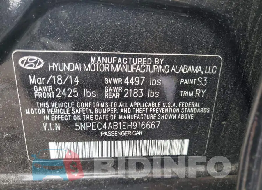 5NPEC4AB1EH916667 Photo# 12