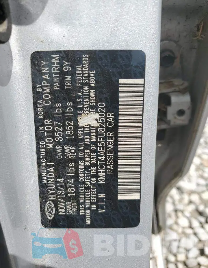 KMHCT4AE5FU825020 Photo# 12