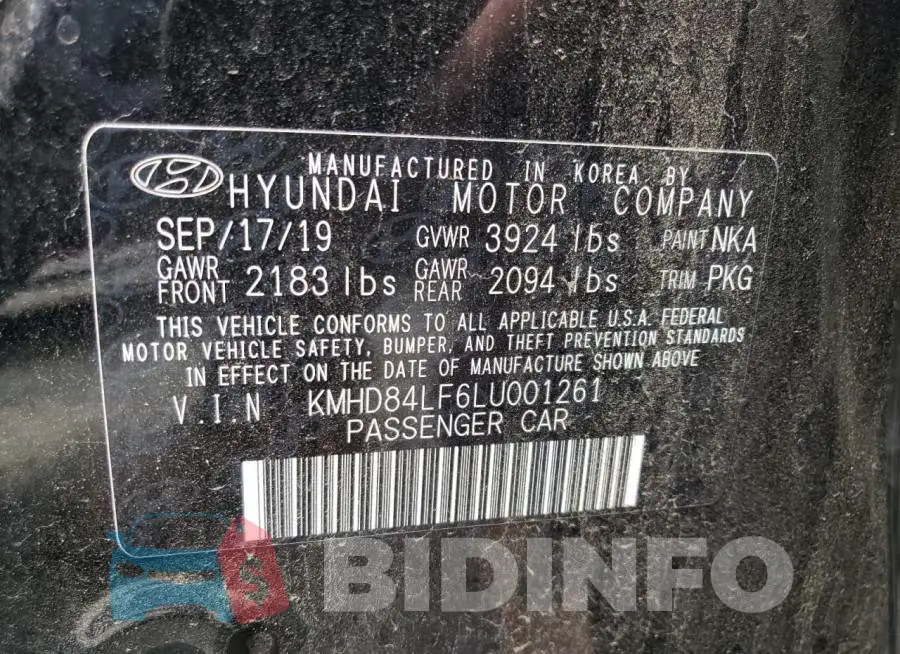 KMHD84LF6LU001261 Photo# 12