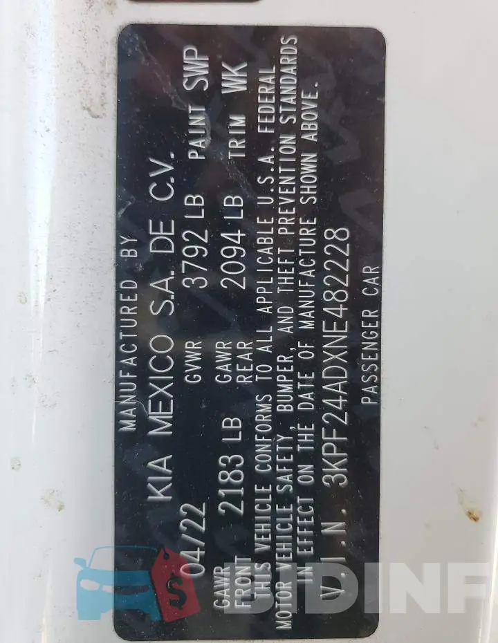 3KPF24ADXNE482228 Photo# 12
