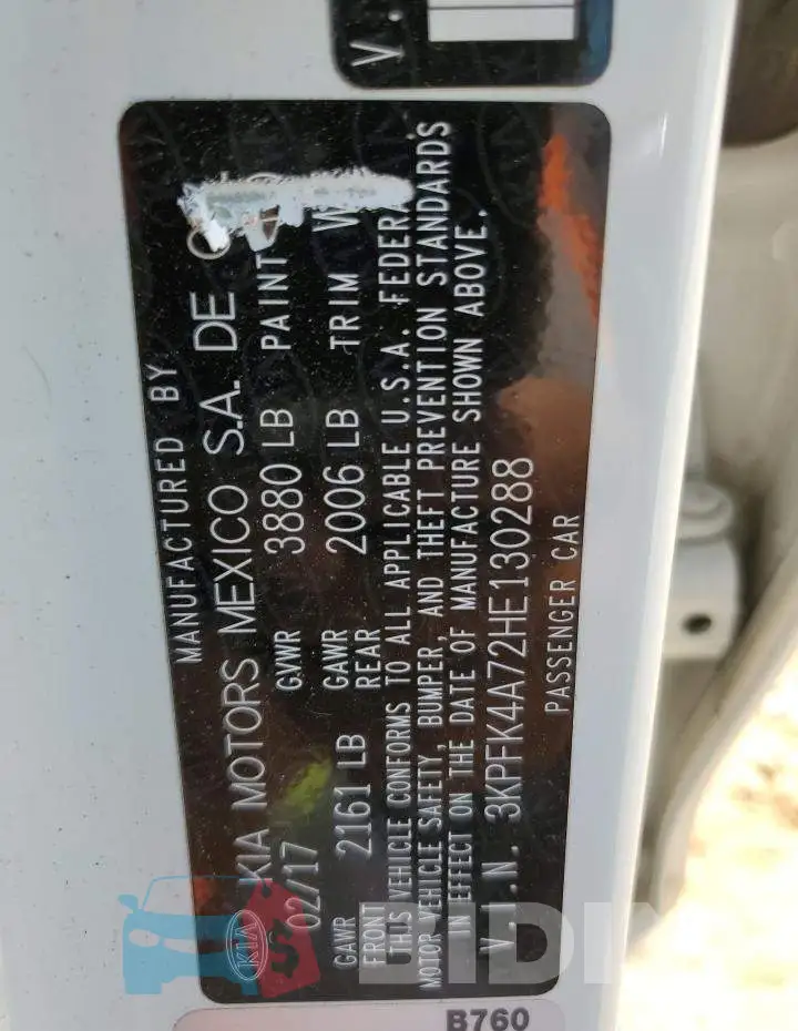 3KPFK4A72HE130288 Photo# 12