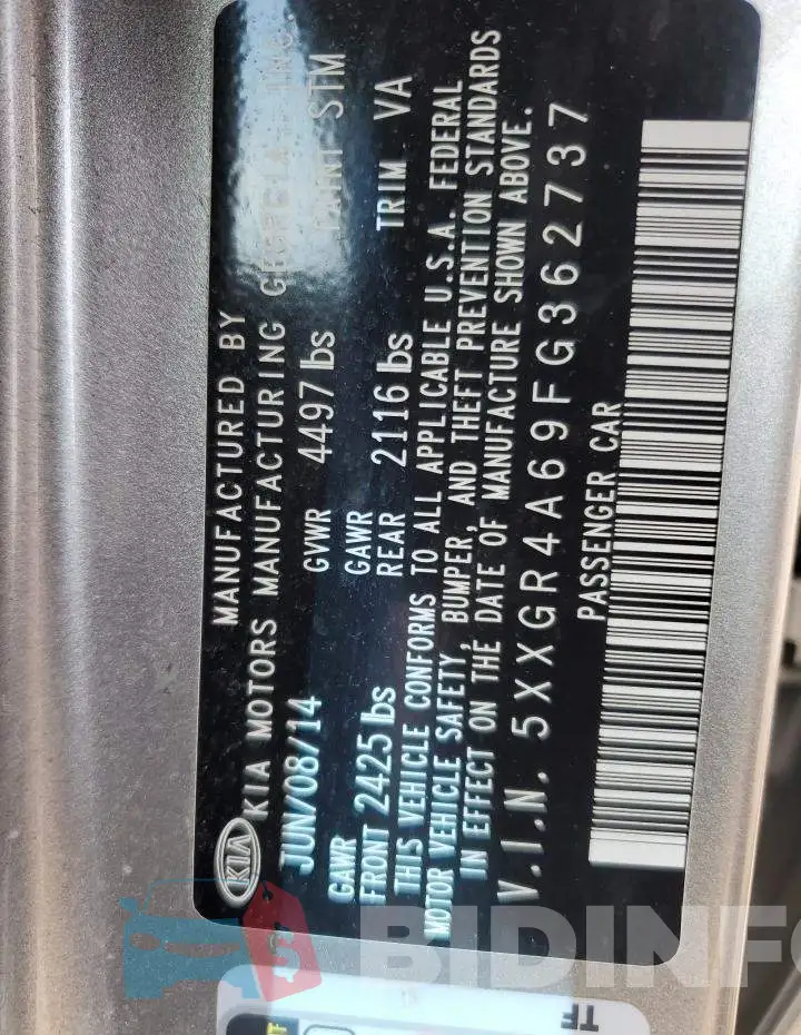 5XXGR4A69FG362737 Photo# 12