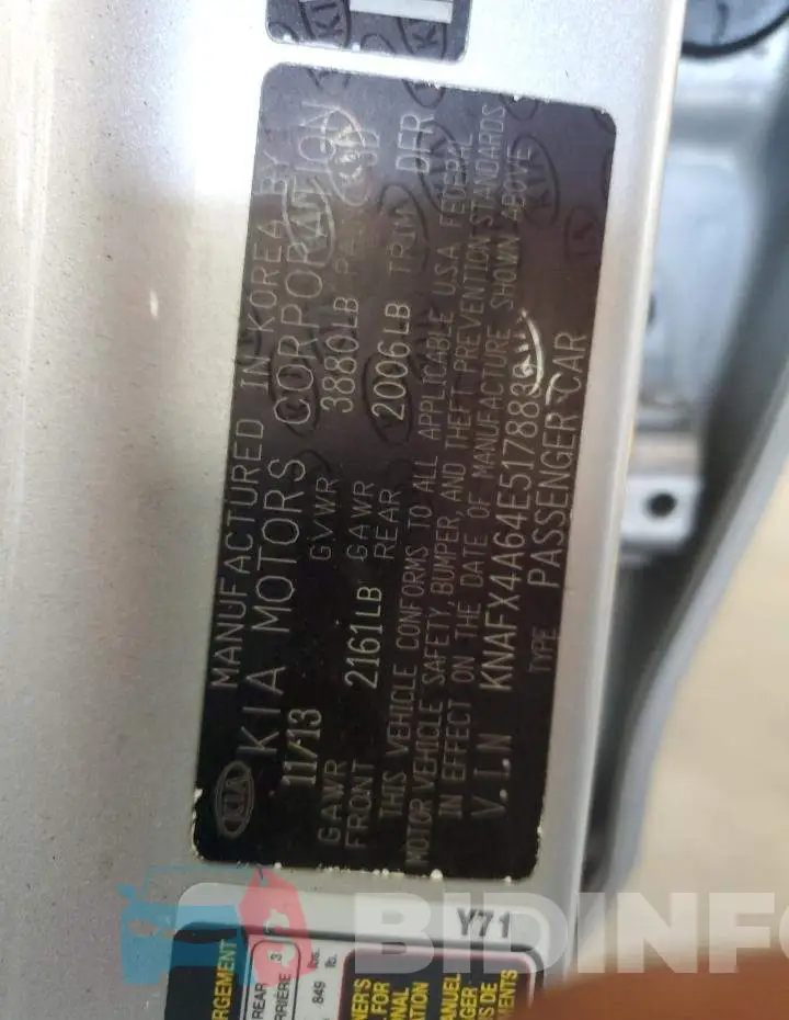 KNAFX4A64E5178839 Photo# 12