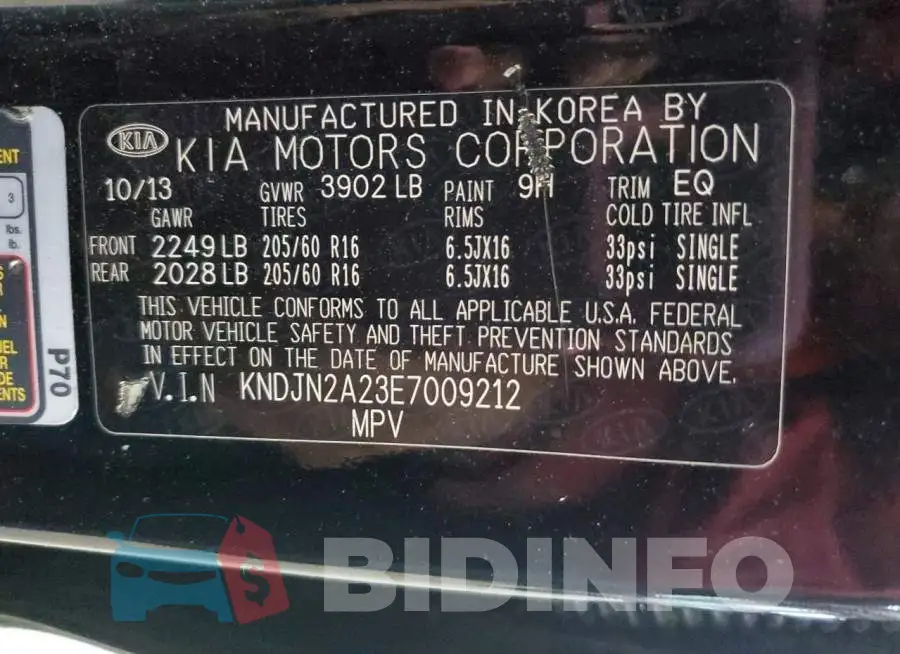 KNDJN2A23E7009212 Photo# 12