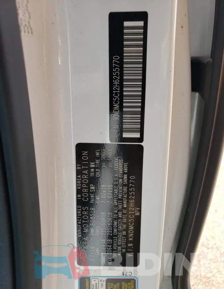 KNDMC5C12H6255770 Photo# 13
