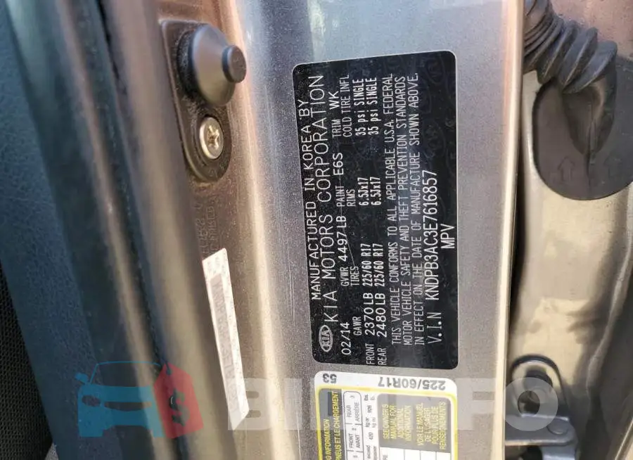 KNDPB3AC3E7616857 Photo# 13