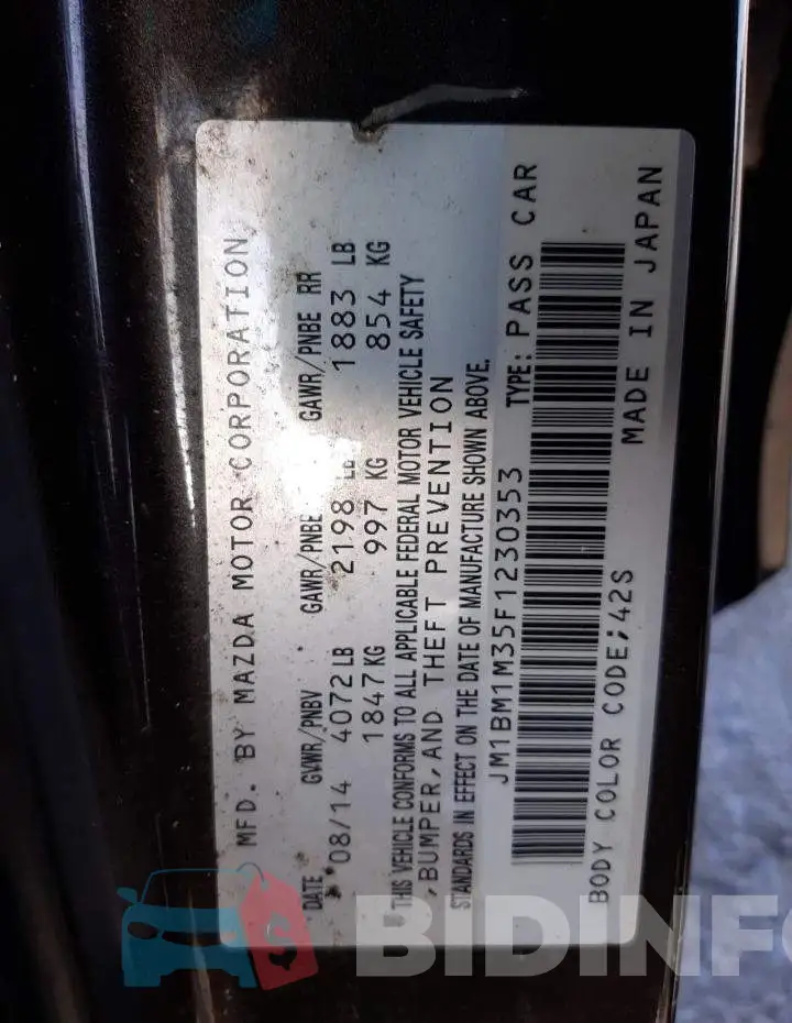 JM1BM1M35F1230353 Photo# 13