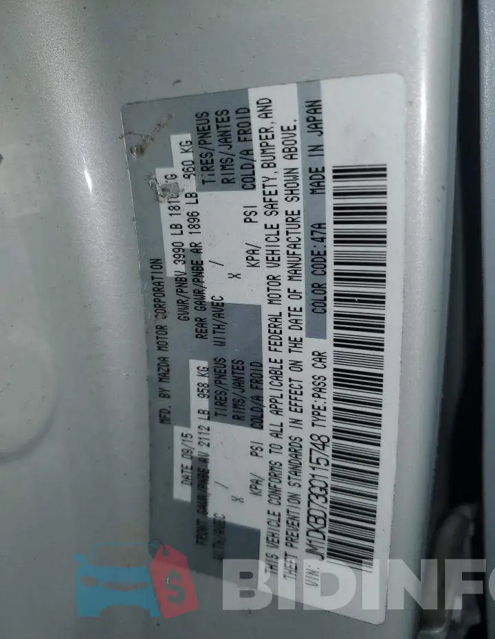 JM1DKBD73G0115748 Photo# 12