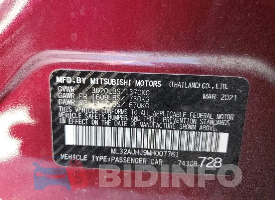 ML32AUHJ9MH007761 Photo# 12