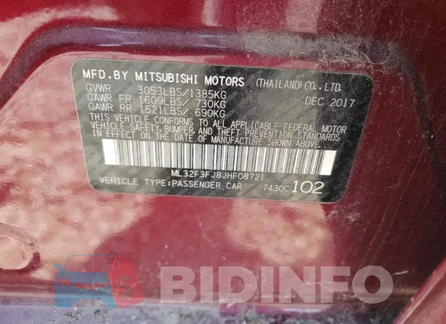 ML32F3FJ8JHF08721 Photo# 13