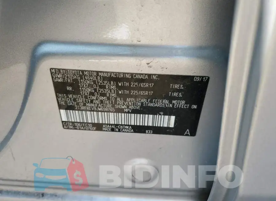 2T3RFREV9JW698765 Photo# 12