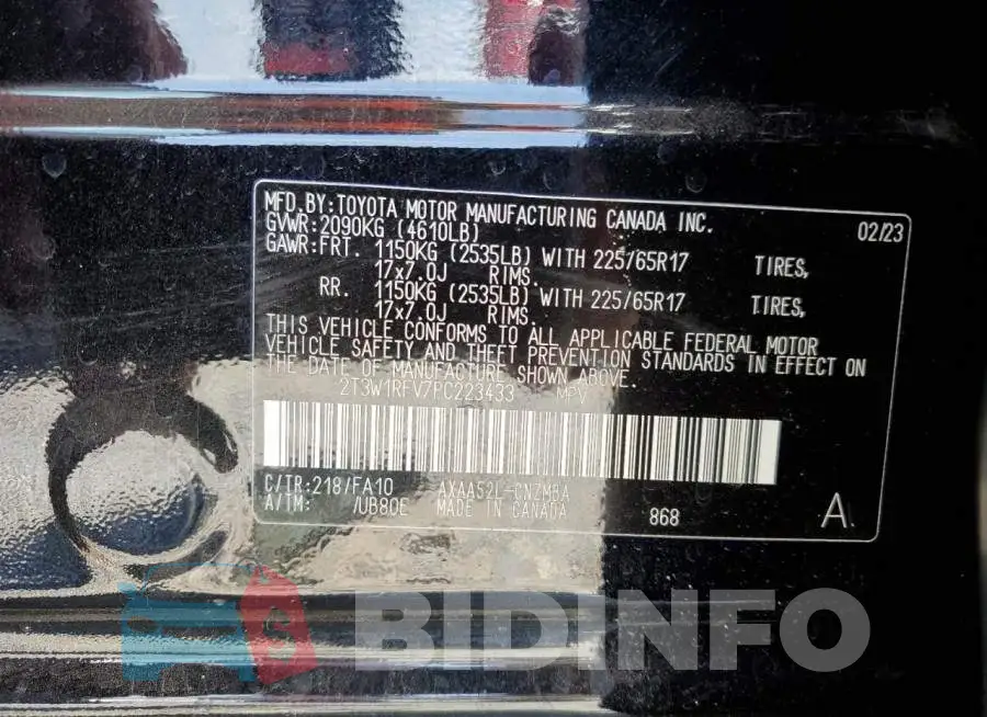 2T3W1RFV7PC223433 Photo# 12