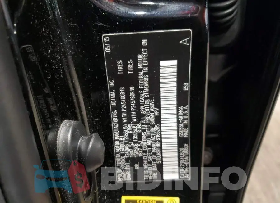 5TDJKRFH6FS166285 Photo# 13