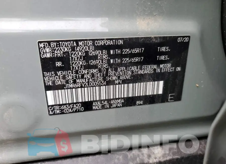 JTMR6RFV2LD005534 Photo# 12