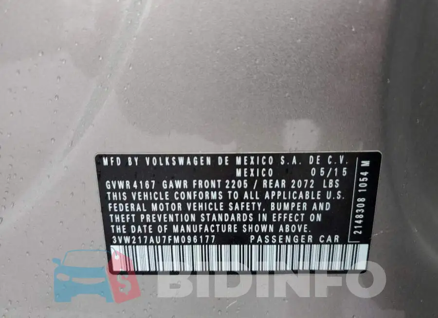3VW217AU7FM096177 Photo# 12