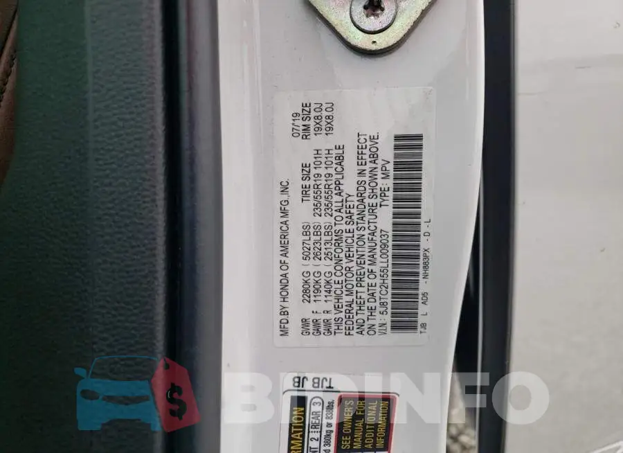 5J8TC2H55LL009037 Photo# 13