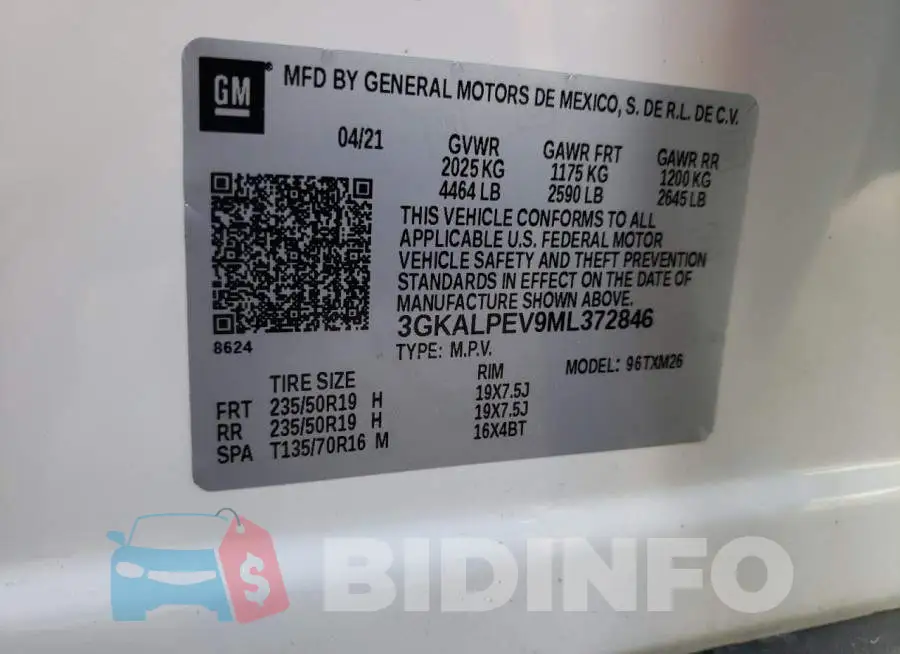 3GKALPEV9ML372846 Photo# 13