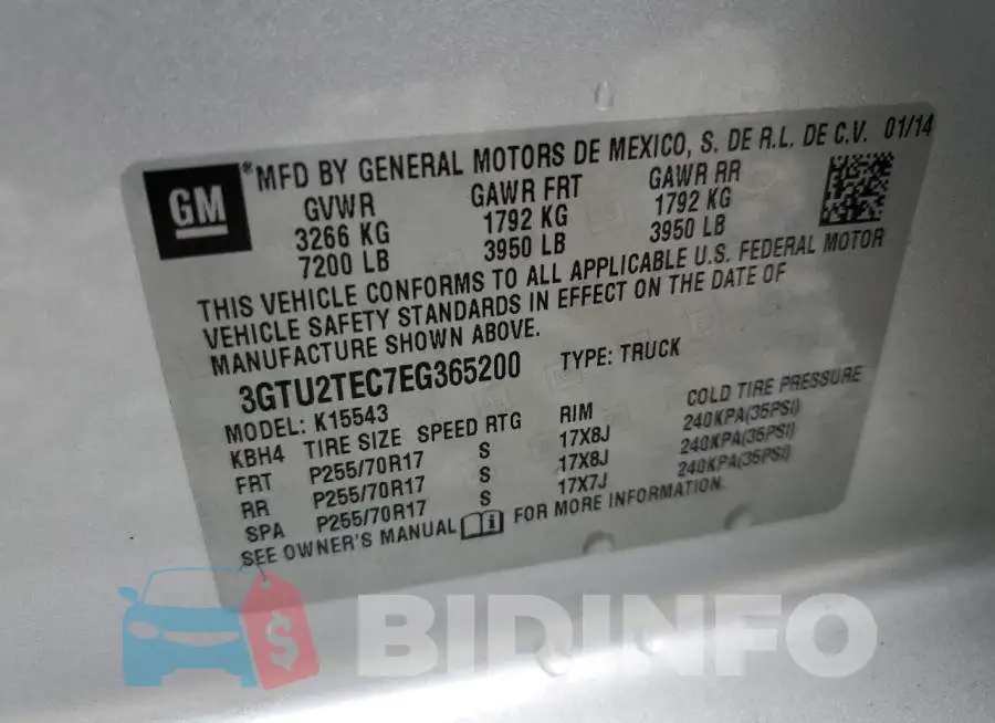 3GTU2TEC7EG365200 Photo# 13