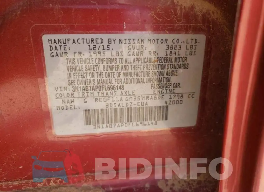 3N1AB7AP0FL696148 Photo# 12